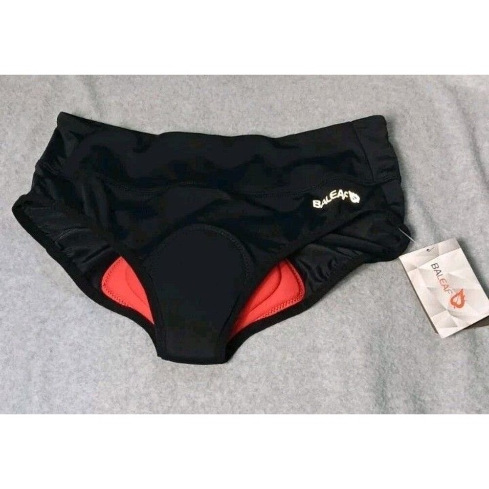 NWT! Baleaf Padded Cycling Underwear Womens L Black Red MTB Chamois Bike Liner
